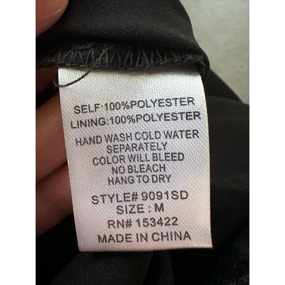 Shop 17 Black Satin Bustier Maxi Dress Gown Sz M Underwire Corset WhimsiGoth Vam - Picture 8 of 9